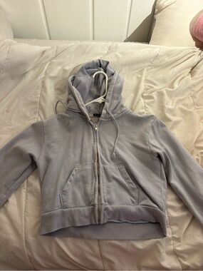 Brandy Melville periwinkle cropped Hoodie